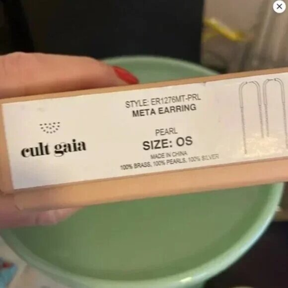 Cult Gaia Gold and White Earrings - Picture 8 of 16